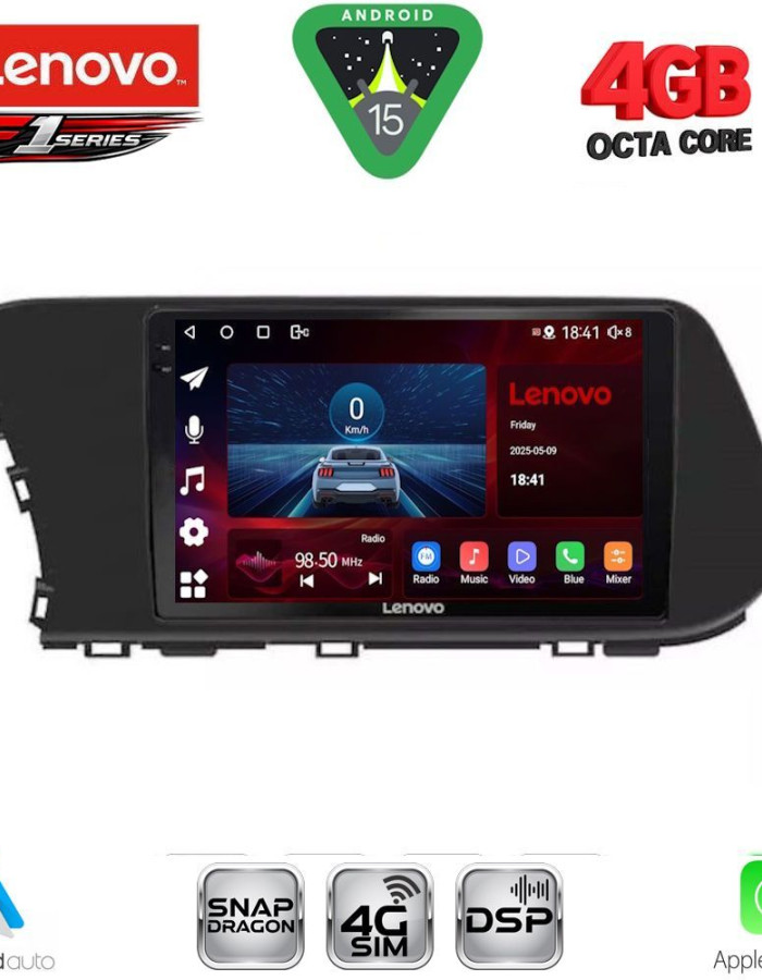LENOVO SSQ 9220_CPA CLIMA (10inc) MULTIMEDIA TABLET for HYUNDAI i20 - BAYON mod. 2020-2026