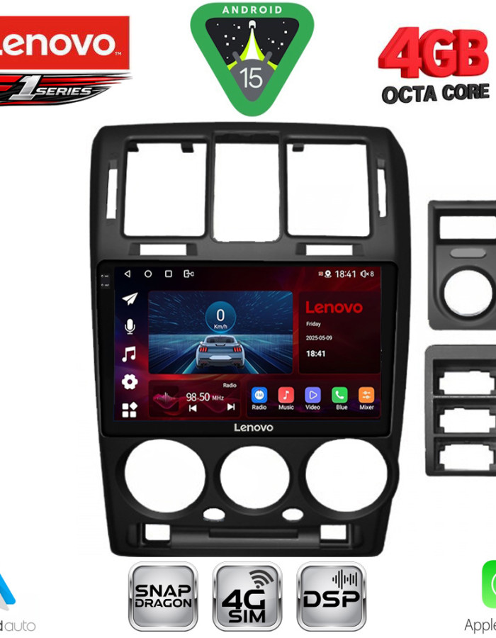 LENOVO SSQ 9222BL_CPA (9inc) MULTIMEDIA TABLET for HYUNDAI GETZ mod. 2002-2011 (BLACK)