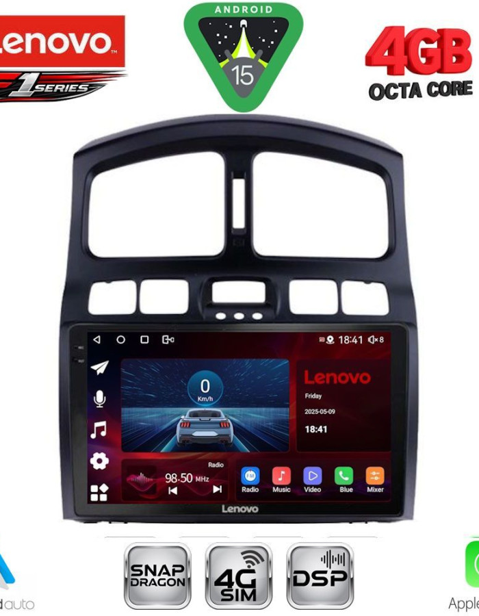 LENOVO SSQ 9236_CPA (9inc) MULTIMEDIA TABLET for HYUNDAI SANTA FE mod. 2003-2006