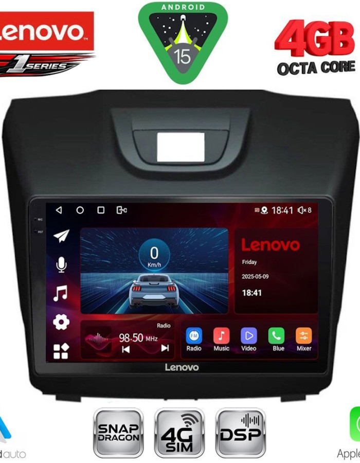 LENOVO SSQ 9255_CPA (9inc) MULTIMEDIA TABLET for ISUZU DMAX mod. 2012-2020