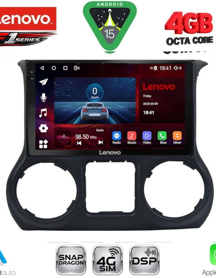 LENOVO SSQ 9295_CPA (10inc) MULTIMEDIA TABLET for JEEP WRANGLER  mod. 2011-2014