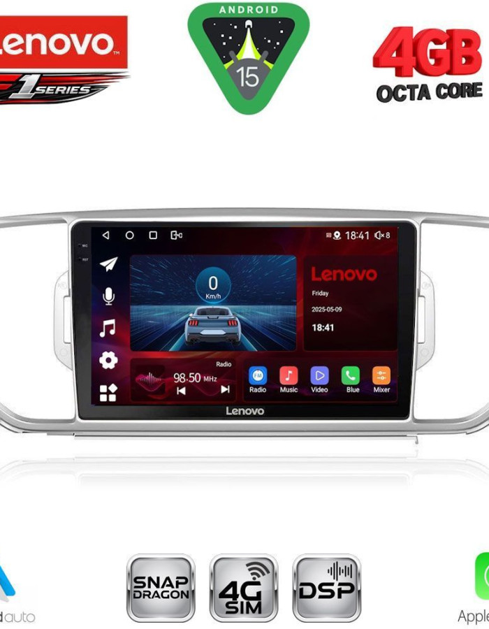 LENOVO SSQ 9326_CPA (9inc) MULTIMEDIA TABLET for KIA SPORTAGE mod. 2015-2018