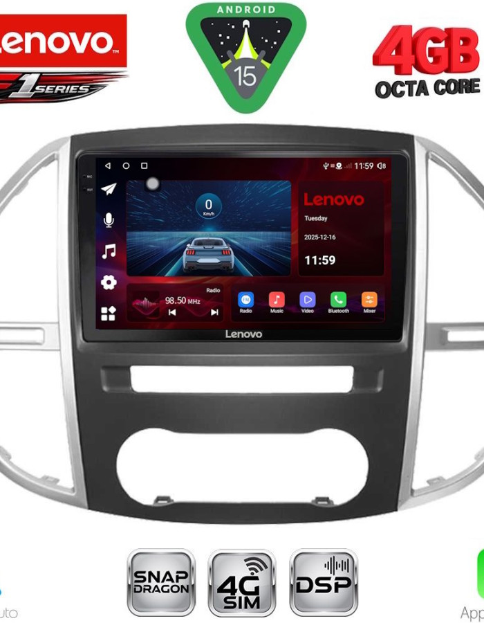 LENOVO SSQ 9429_CPA (10inc) MULTIMEDIA TABLET for MERCEDES VITO – VIANO  (W447) mod. 2015-2024