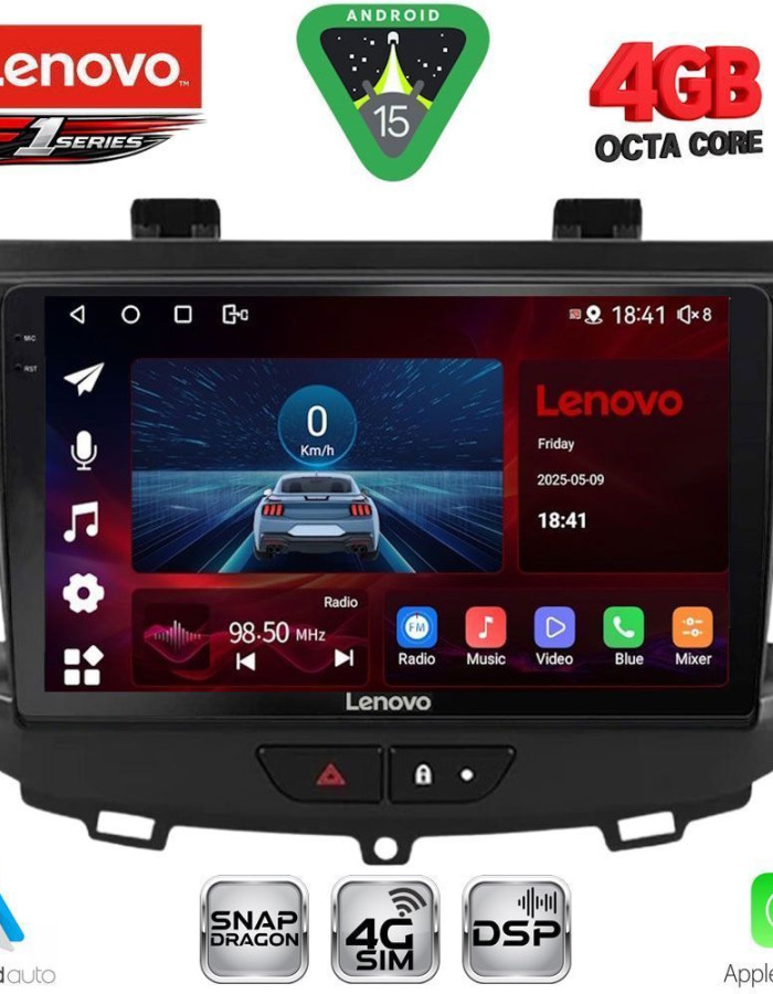 LENOVO SSQ 9490_CPA (9inc) MULTIMEDIA TABLET for OPEL CROSSLAND – GRANDLAND mod. 2017-2025