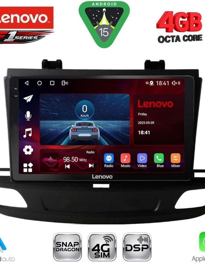 LENOVO SSQ 9493_CPA (9inc) MULTIMEDIA TABLET for OPEL INSIGNIA mod. 2018-2024
