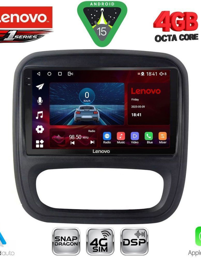 LENOVO SSQ 9499_CPA (9inc) MULTIMEDIA TABLET for OPEL VIVARO – RENAULT TRAFIC – FIAT TALENDO – NISSAN NV 300 mod. 2014-2019