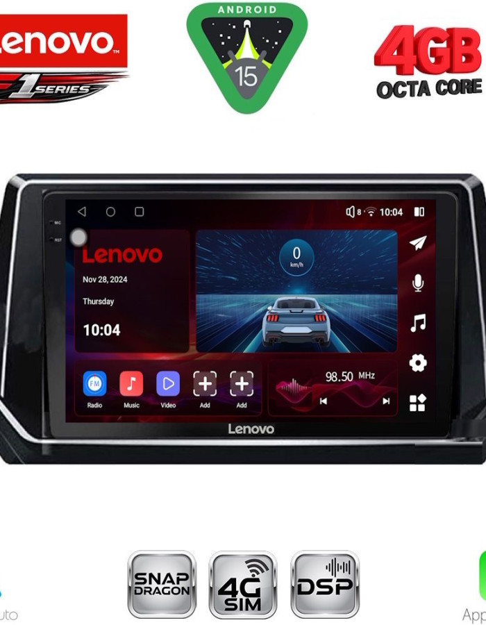 LENOVO SSQ 9509_CPA (9inc) MULTIMEDIA TABLET for PEUGEOT 208 - 2008 mod. 2021-2026