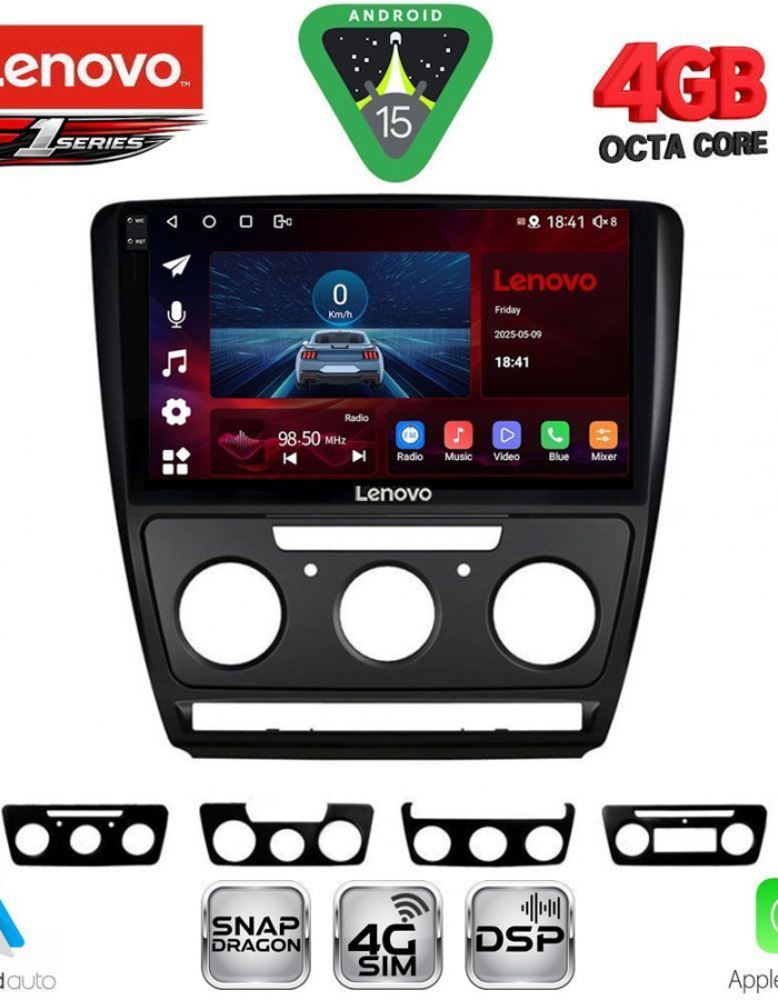 LENOVO SSQ 9595BL_CPA (10inc) MULTIMEDIA TABLET for SKODA OCTAVIA 5 mod. 2005-2012 (BLACK)