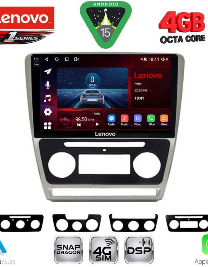 LENOVO SSQ 9595SL_CPA (10inc) MULTIMEDIA TABLET for SKODA OCTAVIA 5 mod. 2005-2012 (SILVER)