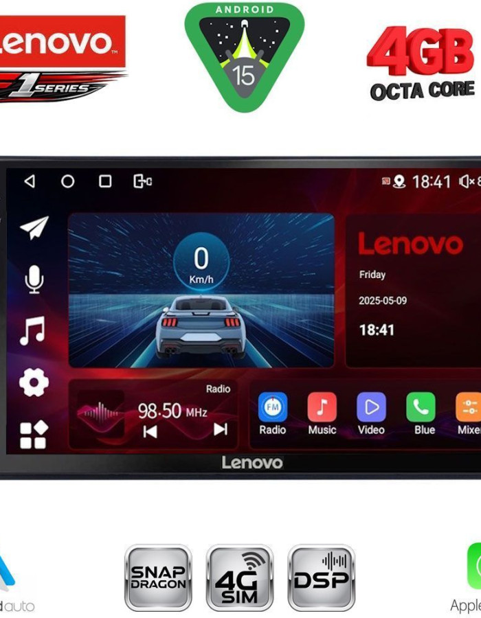 LENOVO SSQ 9650_CPA (9inc) MULTIMEDIA TABLET for SSANGYONG ACTYON - KYRON mod. 2006-2015