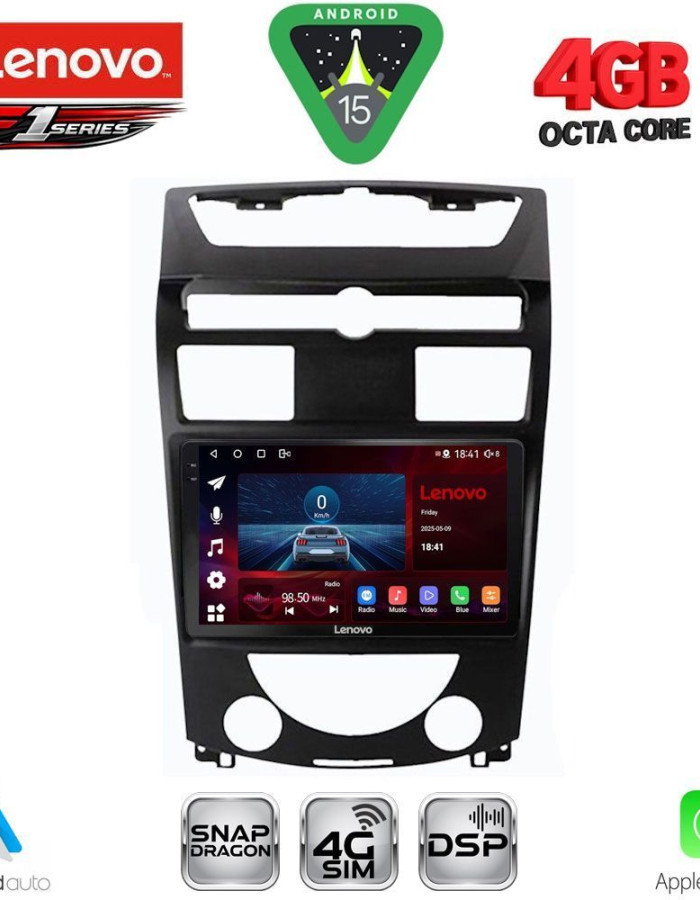 LENOVO SSQ 9657_CPA (10inc) MULTIMEDIA TABLET for SSANGYONG REXTON mod. 2006-2015