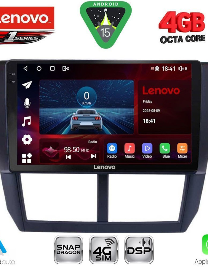 LENOVO SSQ 9662_CPA (9inc) MULTIMEDIA TABLET for SUBARU FORESTER - IMPREZA - XV mod. 2008-2013
