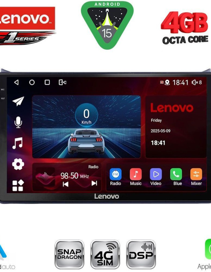 LENOVO SSQ 9682_CPA (9inc) MULTIMEDIA TABLET for OPEL AGILA - SUZUKI SPLASH mod. 2008-2018