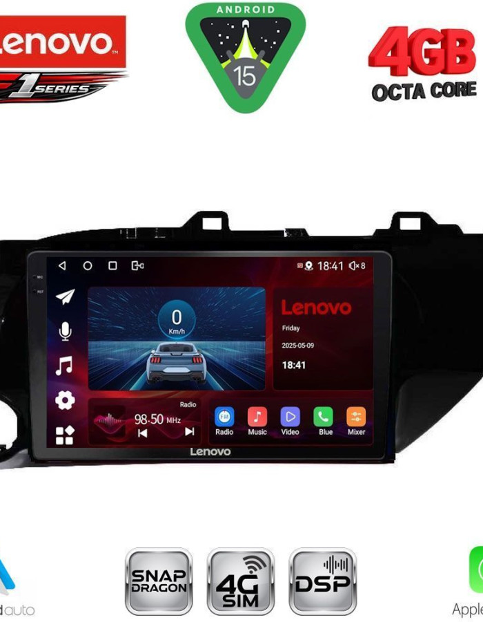 LENOVO SSQ 9721_CPA (10inc) MULTIMEDIA TABLET for TOYOTA HILUX mod. 2017-2026