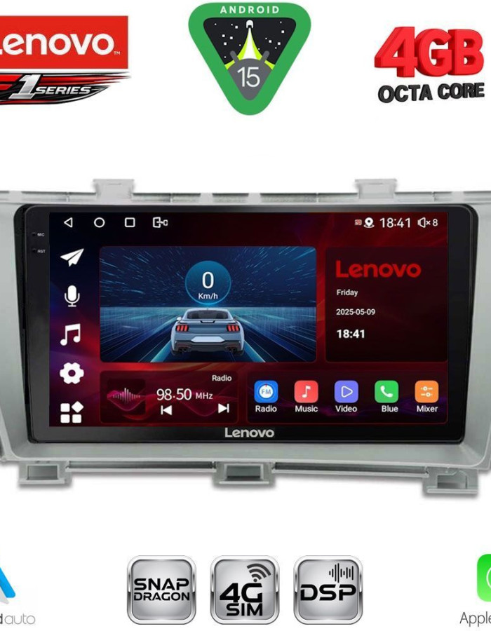 LENOVO SSQ 9726SL_CPA (9inc) MULTIMEDIA TABLET for TOYOTA PRIUS mod. 2009-2015 (SILVER)