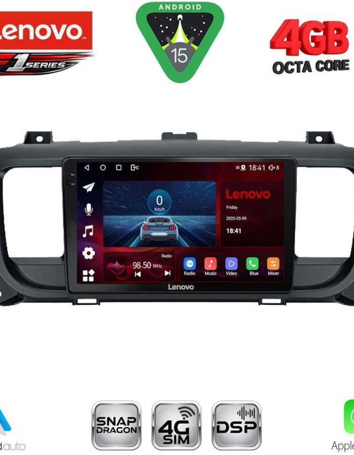 LENOVO SSQ 9729_CPA (9inc) MULTIMEDIA TABLET for CITROEN JUMPY-SPACETOURER – PEUGEOT EXPERT-TRAVELLER – TOYOTA PROACE mod. 2016-2026
