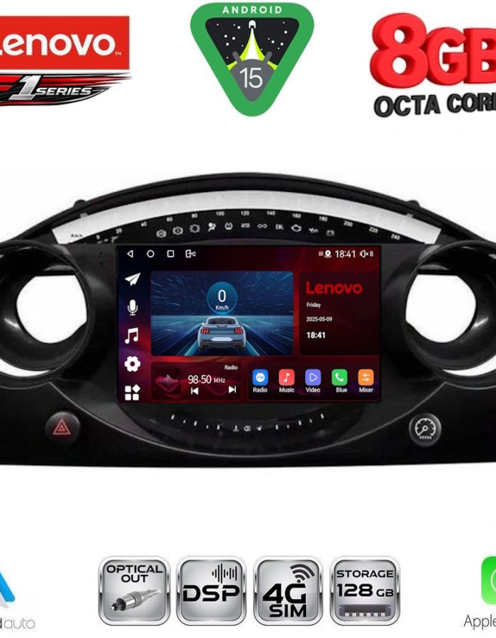 LENOVO SSR 10063_CPA (9inc) MULTIMEDIA TABLET for MINI COOPER (R50-R52-R53) mod. 2000-2006
