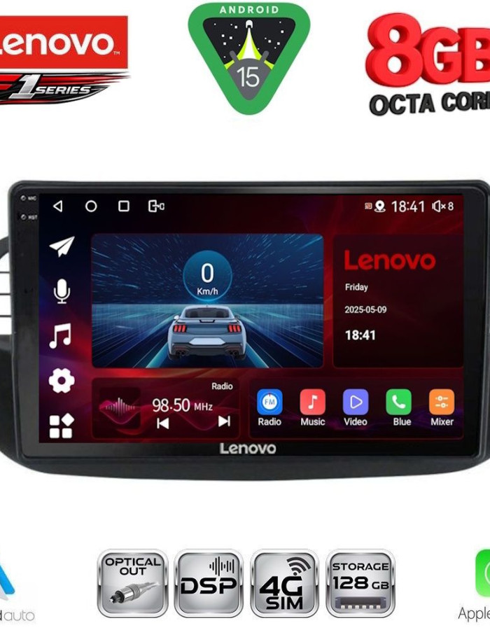 LENOVO SSR 10130BL_CPA (9inc) MULTIMEDIA TABLET for FIAT 500 mod. 2007-2015 (BLACK)