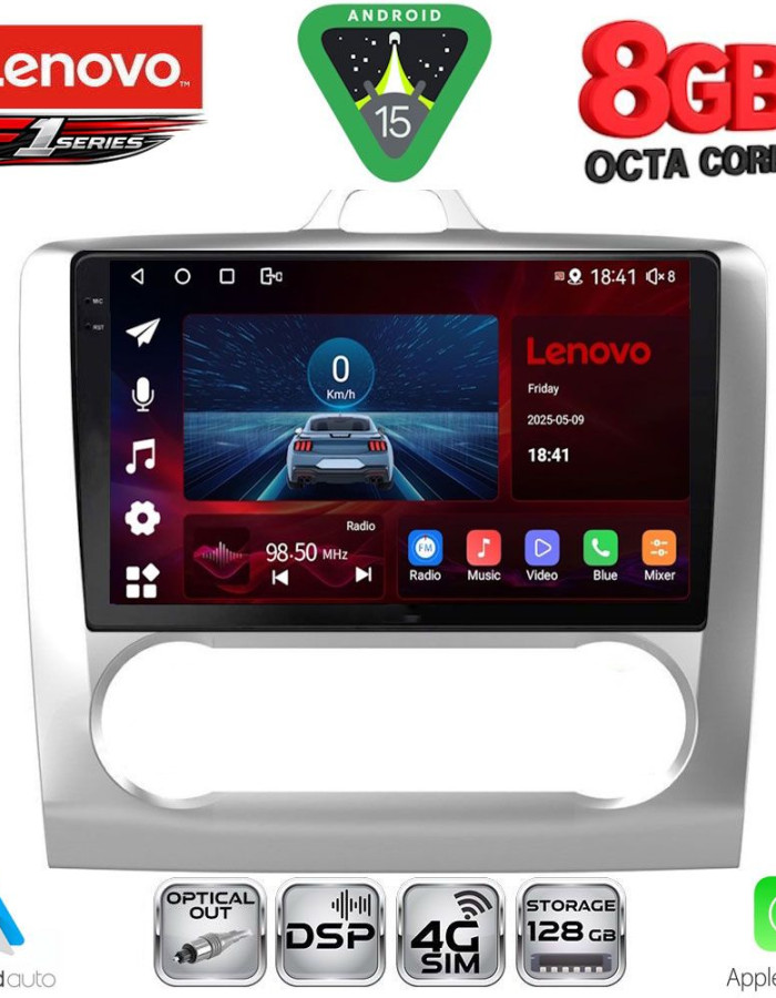 LENOVO SSR 10156SL_CPA CLIMA (9inc) MULTIMEDIA TABLET for FORD FOCUS mod. 2005-2012 (SILVER)