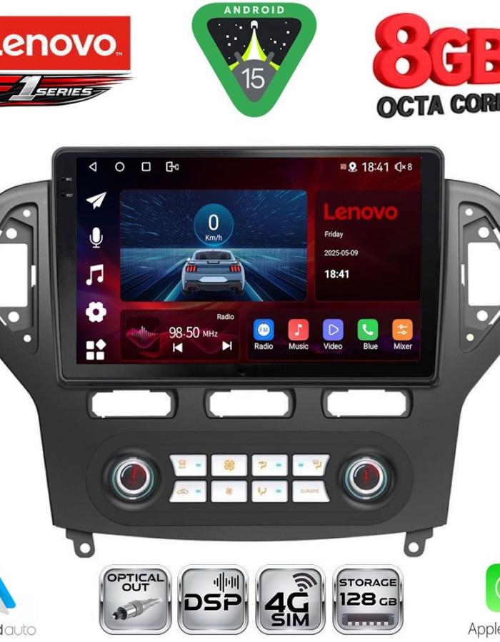 LENOVO SSR 10162_CPA CLIMA (10inc) MULTIMEDIA TABLET for FORD MONDEO mod. 2007-2011