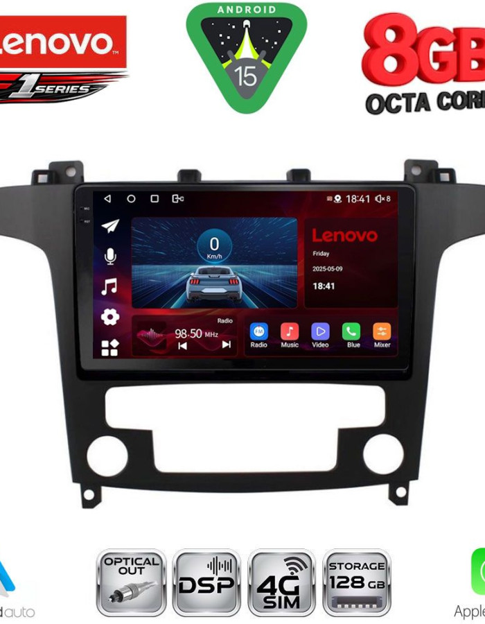 LENOVO SSR 10175_CPA CLIMA (9inc) MULTIMEDIA TABLET for FORD SMAX mod. 2006-2014