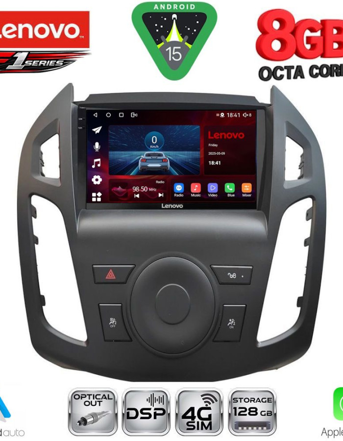 LENOVO SSR 10176_CPA  (9inc) MULTIMEDIA TABLET for FORD TRANSIT CONNECT mod. 2013-2018