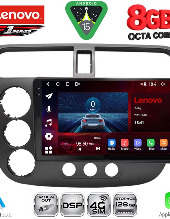 LENOVO SSR 10187_CPA (9inc) MULTIMEDIA TABLET for HONDA CIVIC 4D mod. 2001-2006