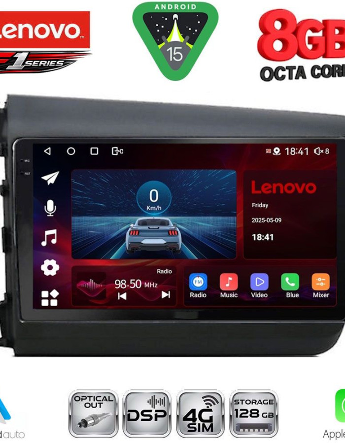 LENOVO SSR 101904D_CPA (9inc) MULTIMEDIA TABLET for HONDA CIVIC  4Doors mod. 2012-2016