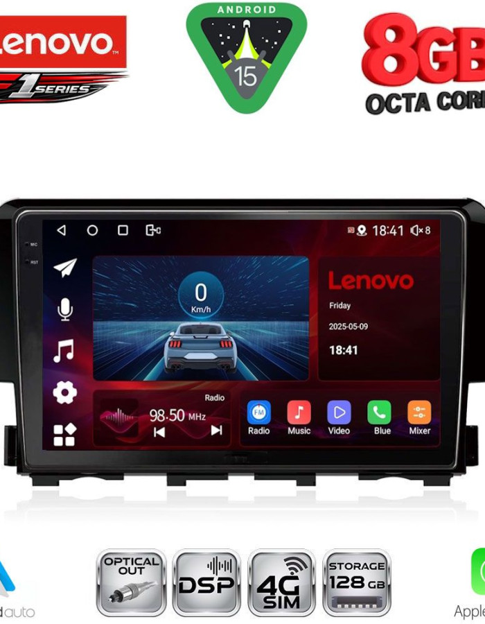 LENOVO SSR 10191_CPA (9inc) MULTIMEDIA TABLET for HONDA CIVIC mod. 2016-2021