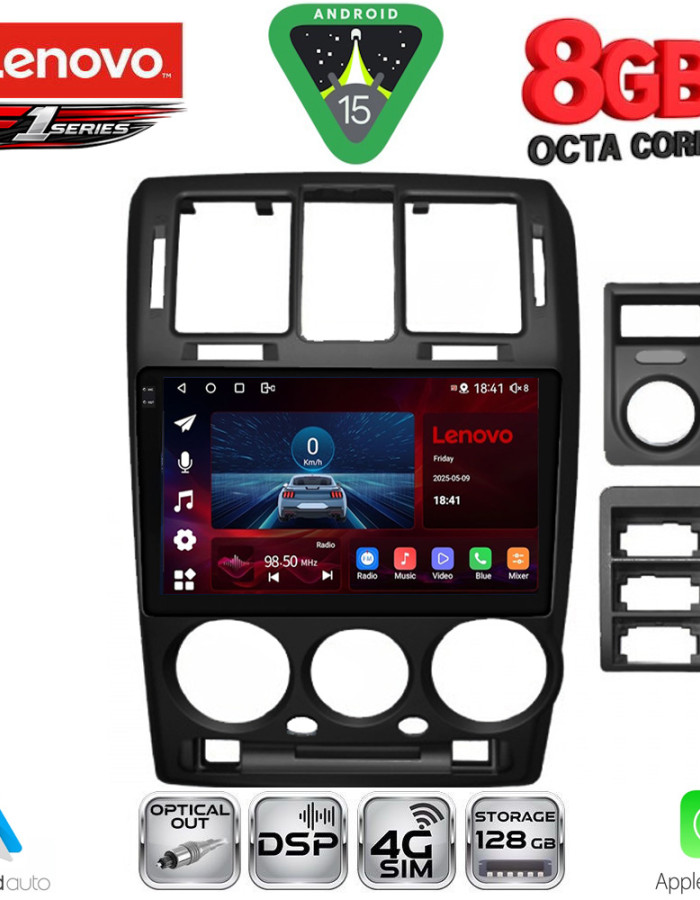 LENOVO SSR 10222BL_CPA (9inc) MULTIMEDIA TABLET for HYUNDAI GETZ mod. 2002-2011 (BLACK)