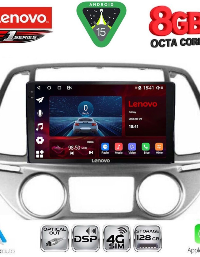 LENOVO SSR 10227_CPA CLIMA (9inc) MULTIMEDIA TABLET for HYUNDAI i20 mod. 2008-2012