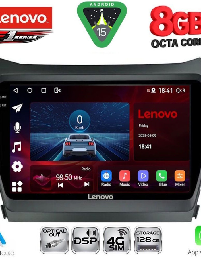 LENOVO SSR 10238_CPA (9inc) MULTIMEDIA TABLET for HYUNDAI IX45 - SANTA FE mod. 2013-2017