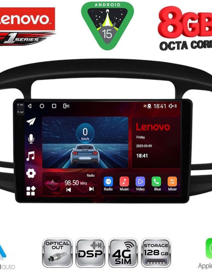 LENOVO SSR 10249BL_CPA (9inc) MULTIMEDIA TABLET for HYUNDAI ACCENT mod. 2005-2012 (BLACK)