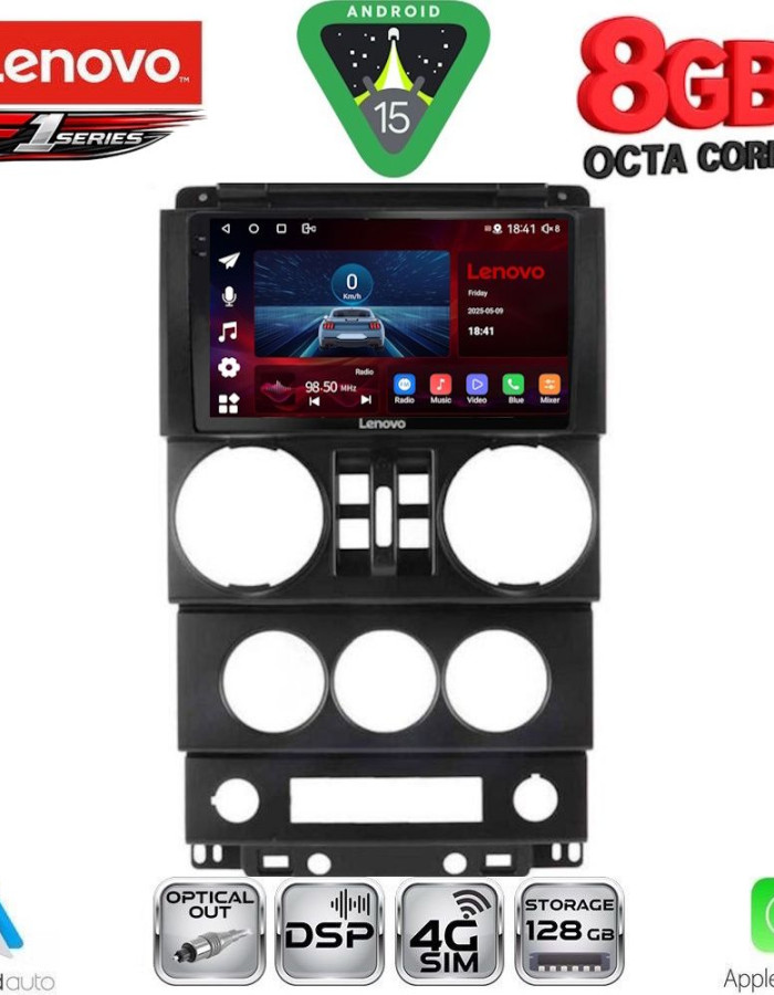 LENOVO SSR 10294_CPA (9inc) MULTIMEDIA TABLET for JEEP WRANGLER  mod. 2006-2011