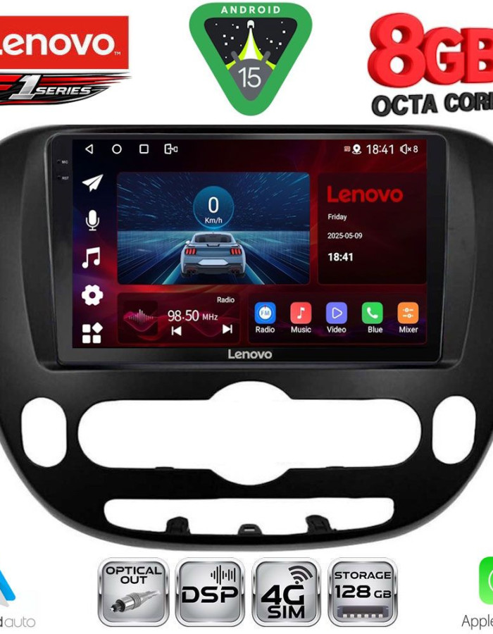 LENOVO SSR 10321_CPA (9inc) MULTIMEDIA TABLET for KIA SOUL mod. 2014-2025