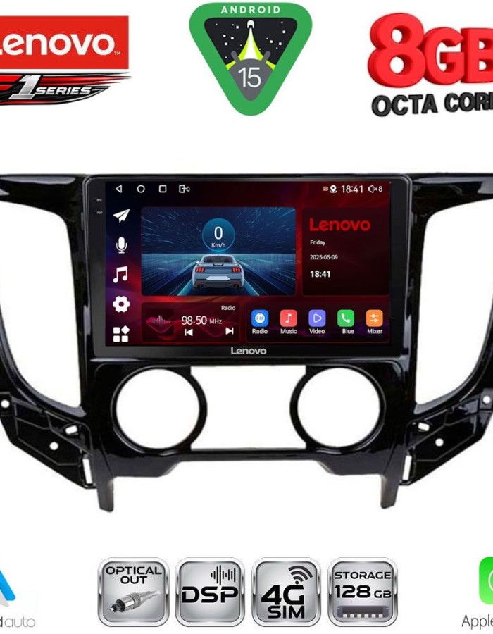 LENOVO SSR 10437_CPA A/C (9inc) MULTIMEDIA TABLET for MITSUBISHI L200 mod. 2015-2019 with A/C