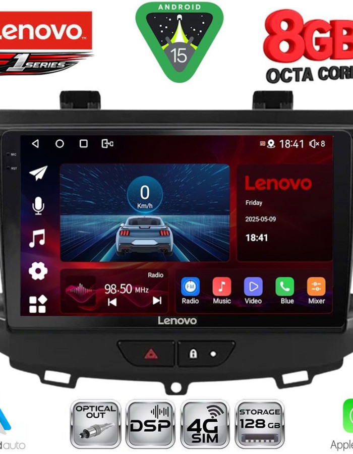 LENOVO SSR 10490_CPA (9inc) MULTIMEDIA TABLET for OPEL CROSSLAND – GRANDLAND mod. 2017-2025
