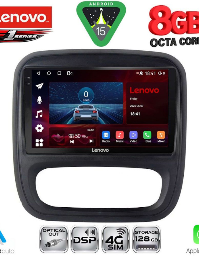 LENOVO SSR 10499_CPA (9inc) MULTIMEDIA TABLET for OPEL VIVARO – RENAULT TRAFIC – FIAT TALENDO – NISSAN NV 300 mod. 2014-2019
