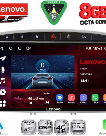 LENOVO SSR 10513SL_CPA (9inc) MULTIMEDIA TABLET for PEUGEOT 308 mod.2007-2012 - RCZ mod.2009-2015 (SILVER)