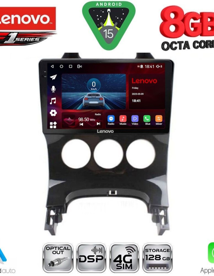 LENOVO SSR 10515_CPA A/C (9inc) MULTIMEDIA TABLET for PEUGEOT 3008 mod. 2008-2016