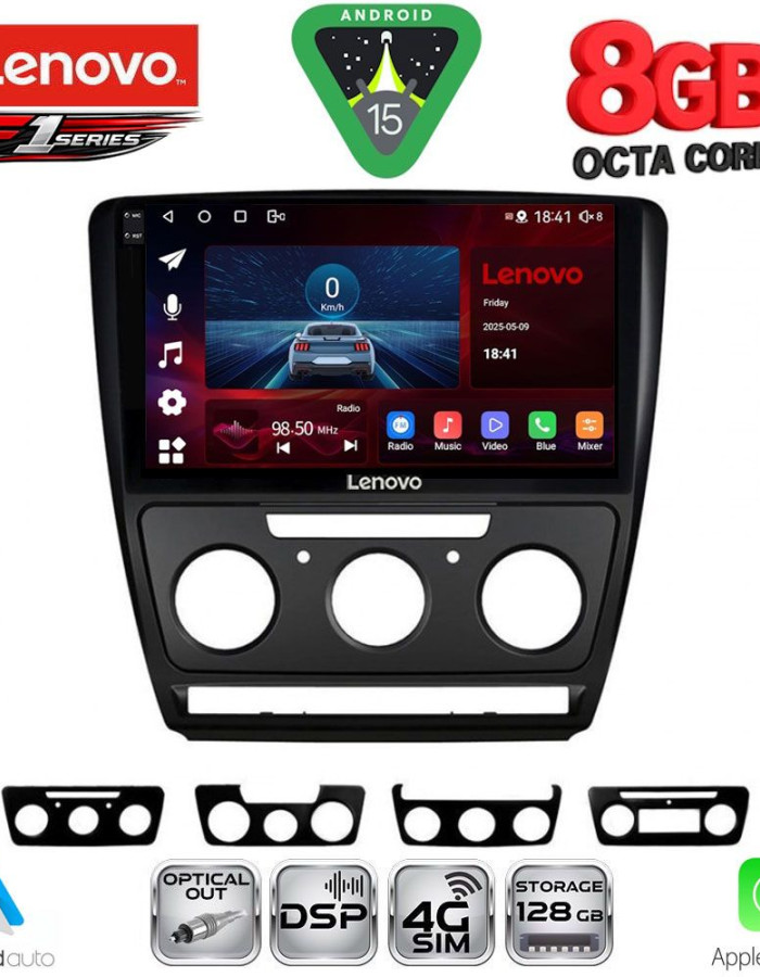 LENOVO SSR 10595BL_CPA (10inc) MULTIMEDIA TABLET for SKODA OCTAVIA 5 mod. 2005-2012 (BLACK)