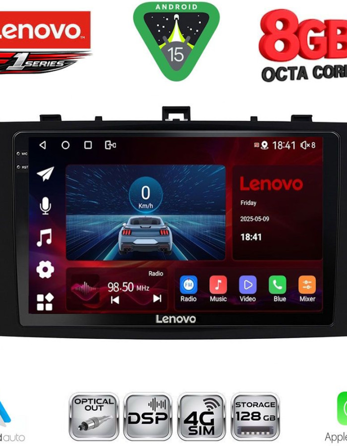 LENOVO SSR 10705BL_CPA (9inc) MULTIMEDIA TABLET for TOYOTA AVENSIS (T27) mod. 2009-2015 (BLACK)