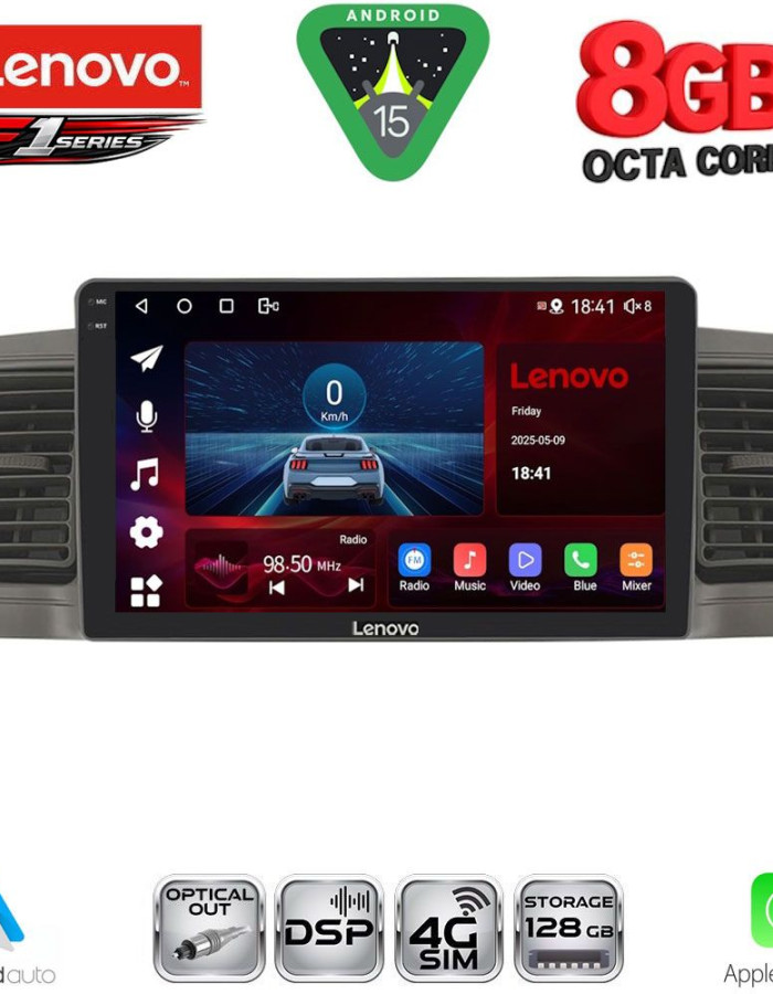 LENOVO SSR 10712GR_CPA (9inc) MULTIMEDIA TABLET for TOYOTA COROLLA mod. 2001-2006 (GREY)