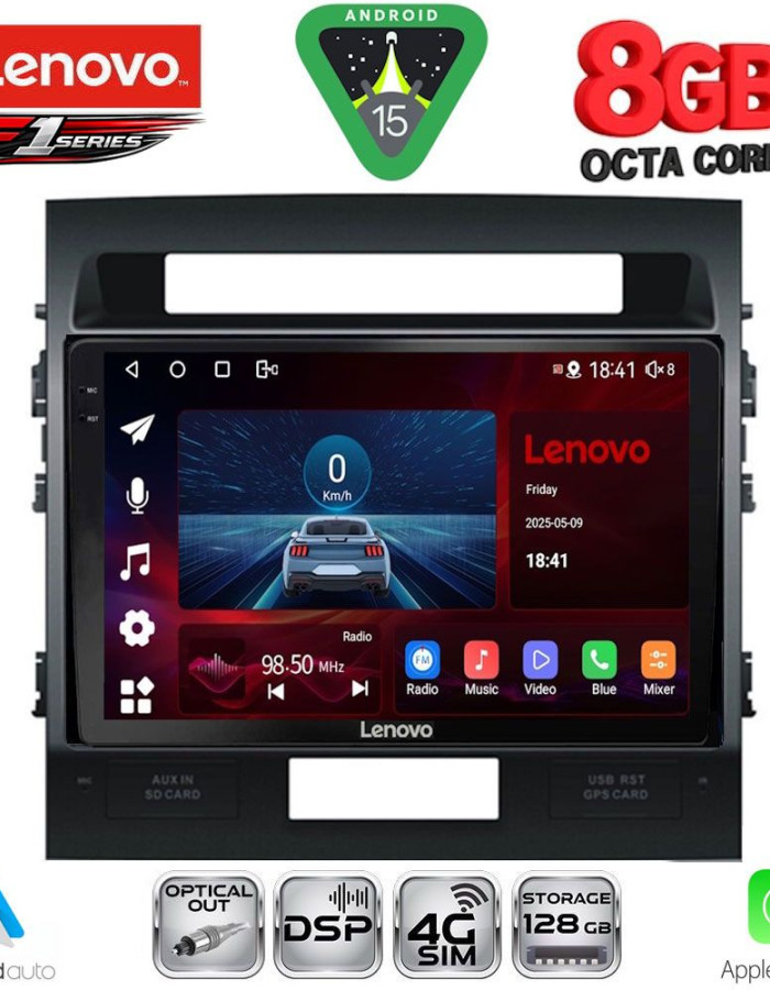 LENOVO SSR 10724_CPA (10inc) MULTIMEDIA TABLET for TOYOTA LAND CRUISER mod. 2008-2015