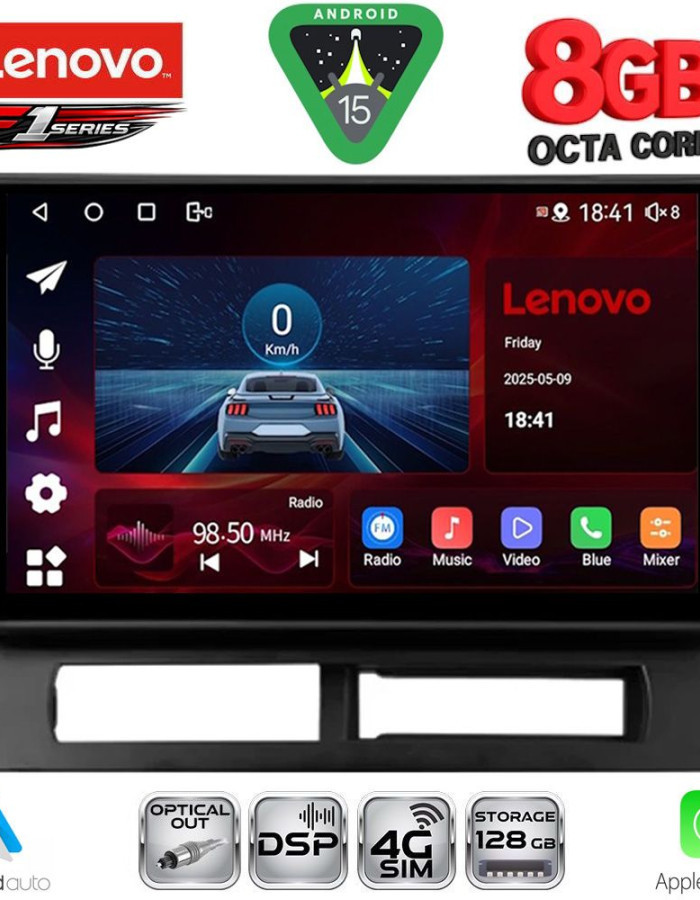 LENOVO SSR 10728DASH_CPA (9inc) MULTIMEDIA TABLET for TOYOTA PRIUS mod. 2003-2009 (Supports Original Clima-HYBRID)