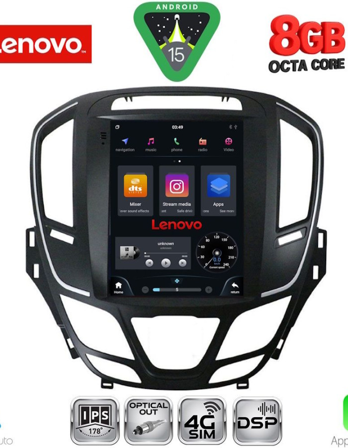 LENOVO SSW 10915_CPA TESLA STYLE for OPEL INSIGNIA II mod. 2014-2017