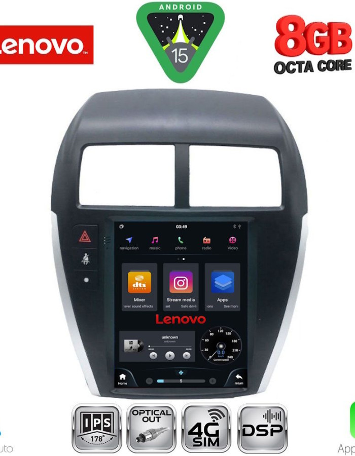 LENOVO SSW 10952_CPA TESLA STYLE for MITSUBISHI ASX mod. 2009-2020