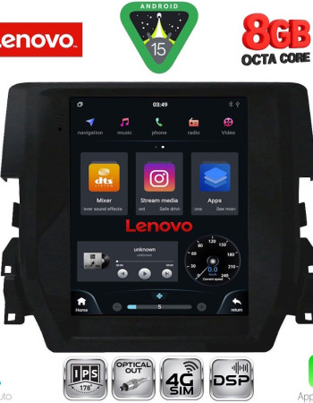 LENOVO SSW 10975_CPA TESLA STYLE for HONDA CIVIC mod. 2016-2021