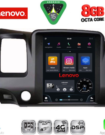 LENOVO SSW 10988_CPA TESLA STYLE for HONDA CIVIC 4D mod. 2006-2012