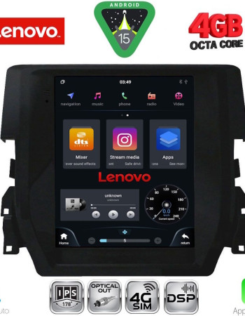 LENOVO SSX 9975_CPA TESLA STYLE for HONDA CIVIC mod. 2016-2021